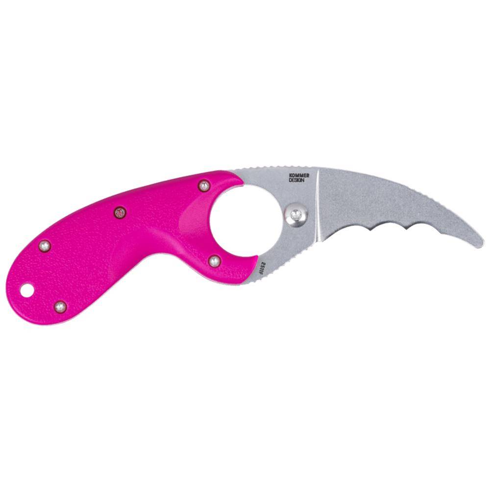 CRKT Bear Claw Fixed Knife 2-2/5" Hawkbill Blade Pink - Image 2