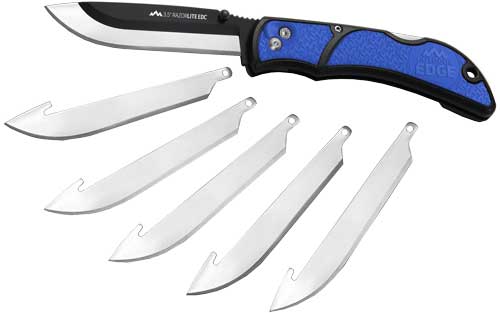 Outdoor Edge RazorEDC Lite Replaceable Blade Folding Knife 3-1/2" Drop Point Blade Blue - Image 8