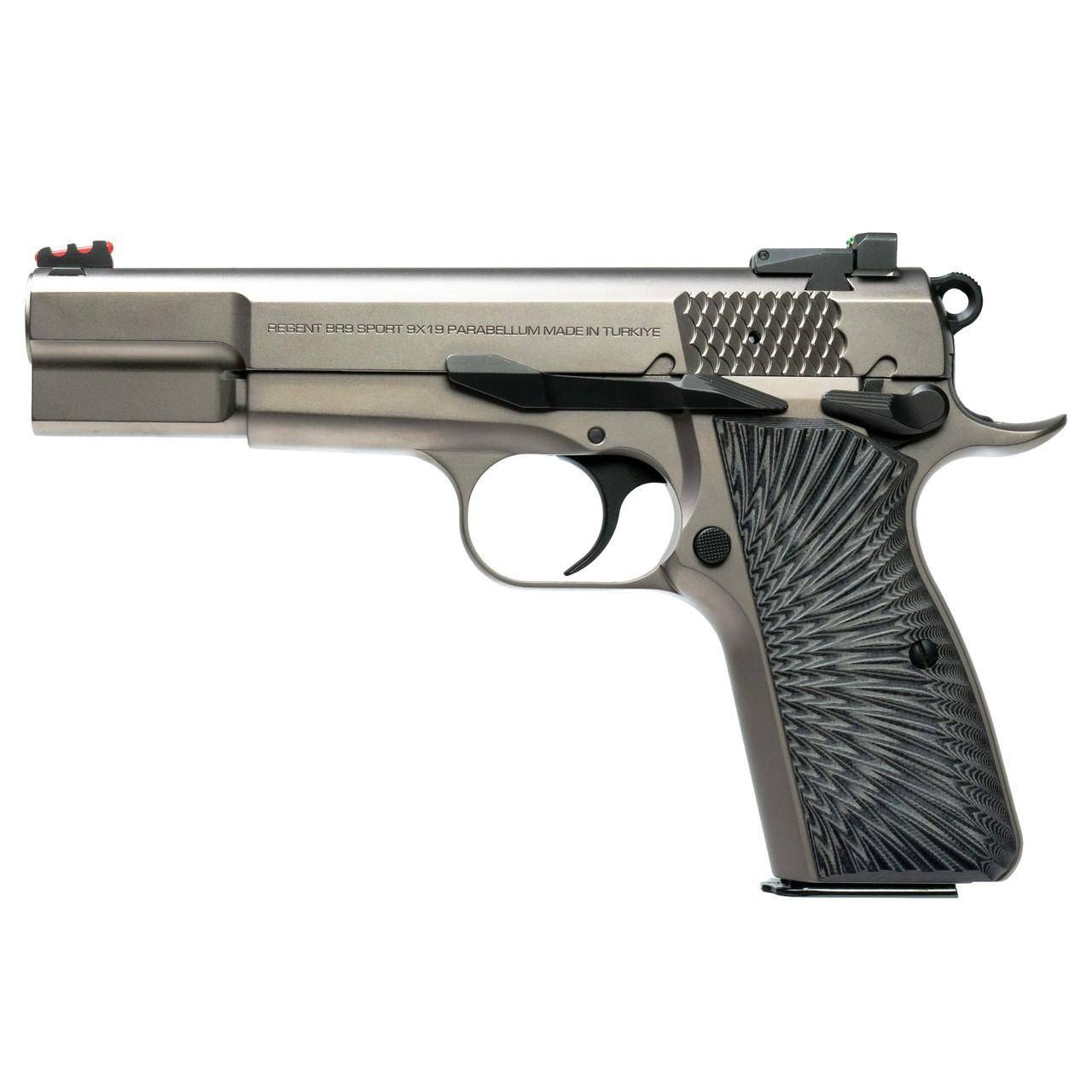 Tisas Regent BR9 Sport 9mm 15rd Magazine(2) 4.67'' Barrel Nickel w/G10 Grips - Image 2
