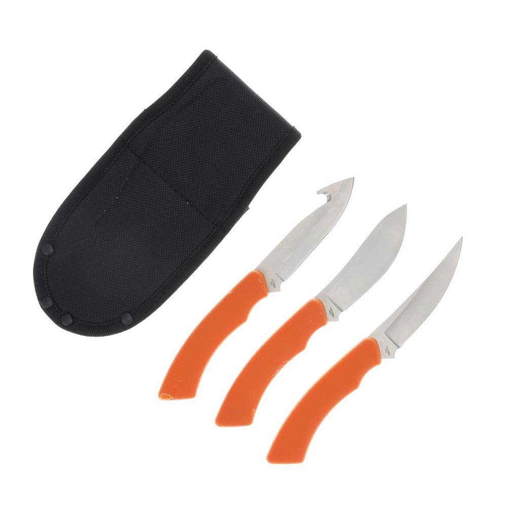 Uncle Henry Hunter Knife Combo 3-2/5" Blades Orange 3/ct - Image 2