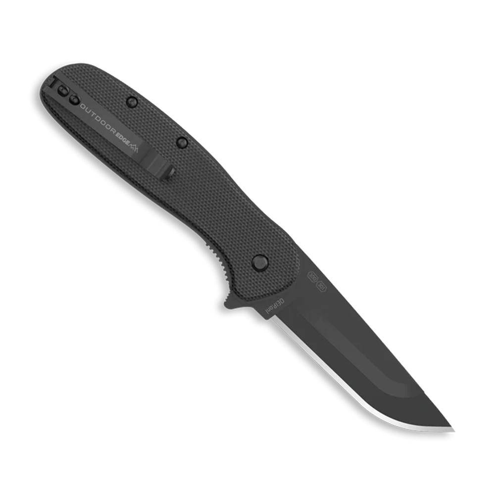 Outdoor Edge Razor VX2 Replaceable Blade Folding Knife 3" Drop Point Blade Black - Image 2