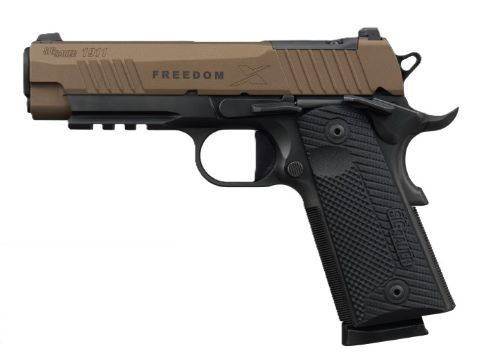 SIG 1911 Pistol 45ACP 8Rd Mag (2) 4.2" Barrel X-SER 2-T BRONZE SAO X-RAY 3 G10 GRIP OR FRDM