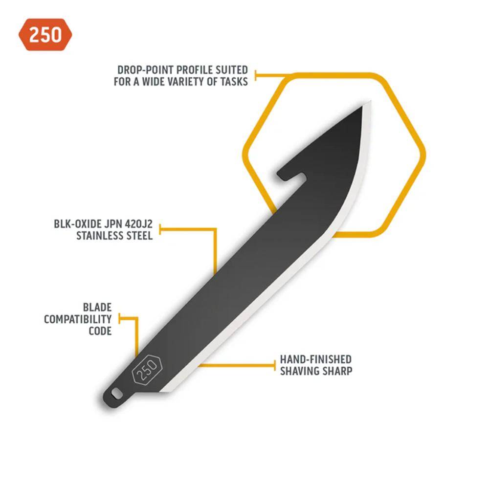 Outdoor Edge 2-1/2" Drop-Point Blade Pack 6/ct - Image 2
