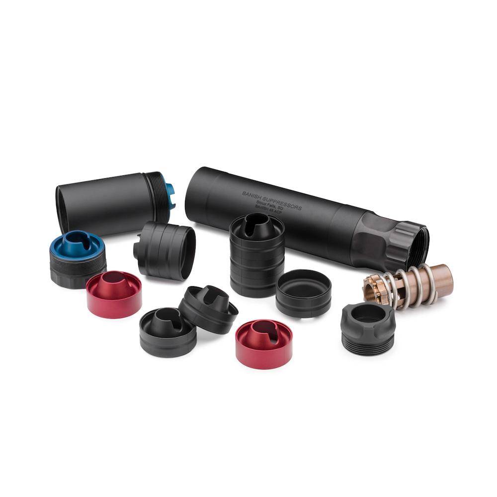 Banish 45 Direct Thread Suppressor .45 Auto Titanium/Aluminum .578x28 Black 8.6" Length - Image 4