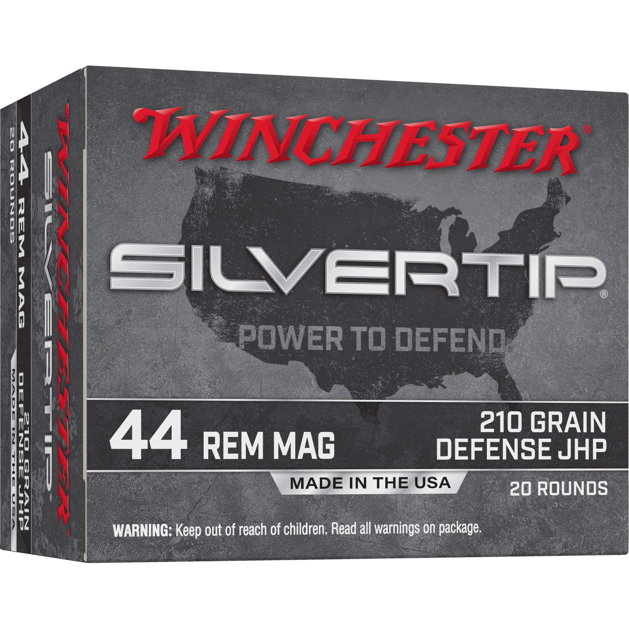 Winchester Silvertip Handgun Ammunition 44 Rem Mag 210 gr. JHP 1250 fps 20/ct - Image 2