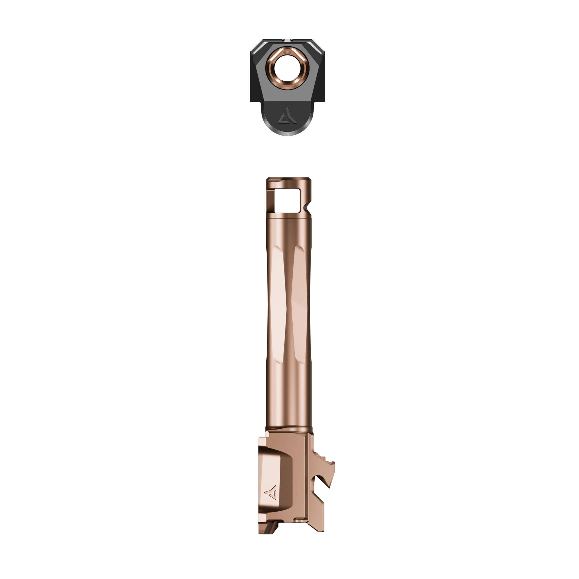 Radian Weapons Afterburner and Ramjet Combo Ported Barrel and Compensator for Glock Gen 6 19/45 Bronze - Image 5