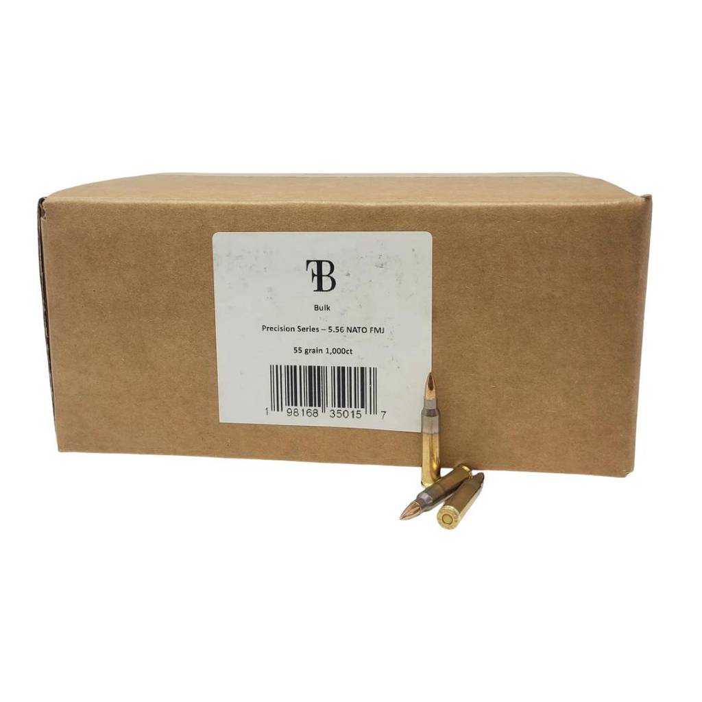 First Breach Precision Rifle Ammunition 5.56X45 NATO 55gr FMJ 3250 fps 1000/ct
