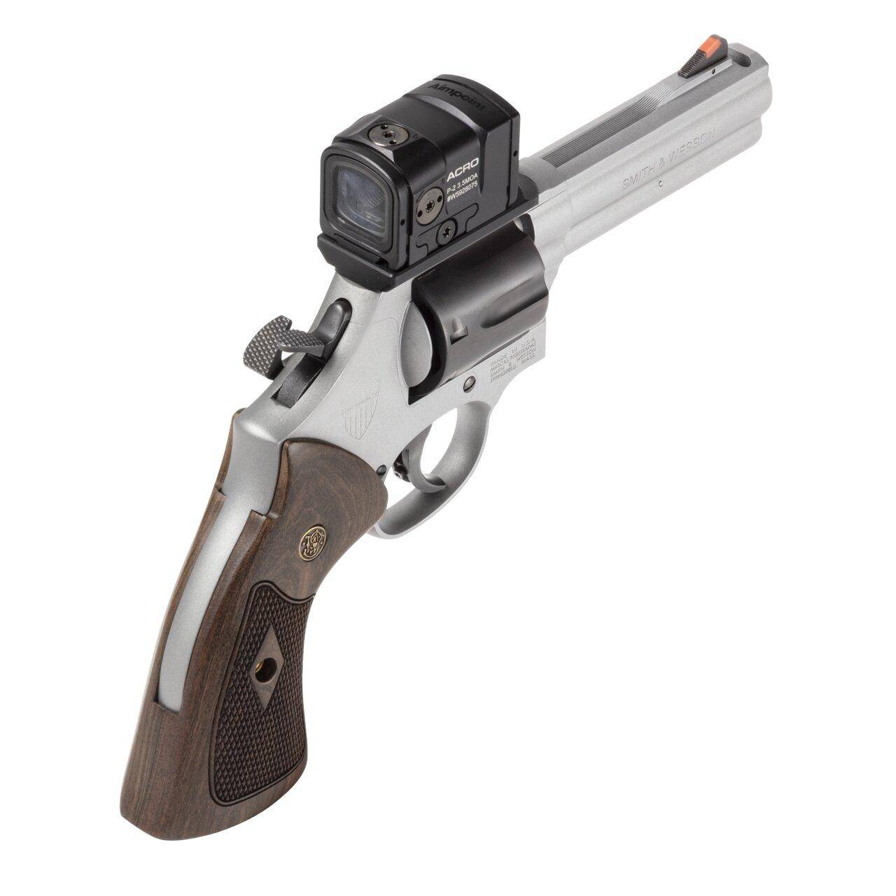 S&W 686 Plus Spec Series R Bundle 357 Mag 7rd Capacity 4.12" Barrel Titanium Cerakote w/ACRO P-2 Bag Moon Clips - Image 4