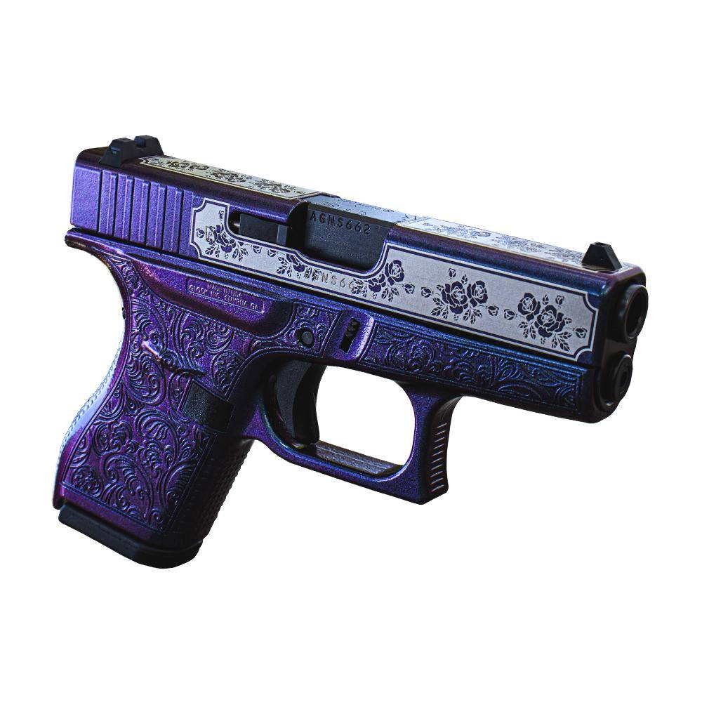 Glock 42 "Glock & Roses Mongoose Purple" Handgun .380 ACP 6rd Magazines (2) 3.2" Barrel USA - Image 5