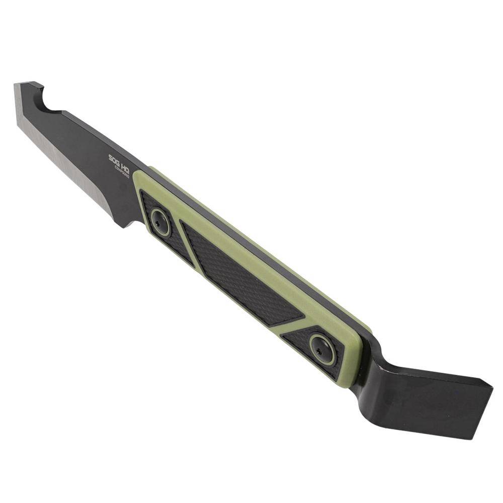 SOG Knives Compound Tac-Pry Fixed Knife 4" Pry Bar Blade Green Black - Image 2
