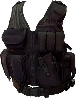 RED ROCK CROSS DRAW VEST BLACK