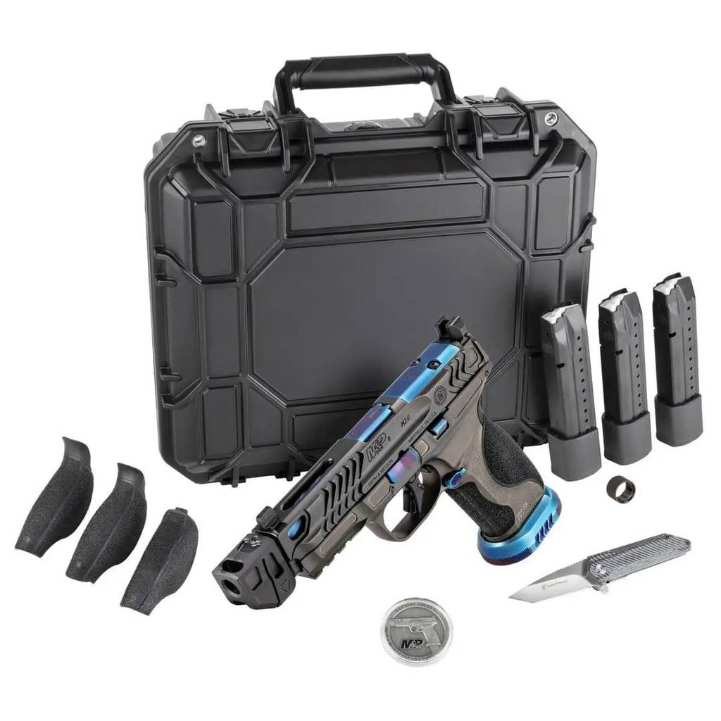 S&W PC M&P 9 Metal HD Spec Series V Handgun 9mm Luger 23rd Magazines(3) 4.9" Barrel w/Compensator Tall Night Sights Gray