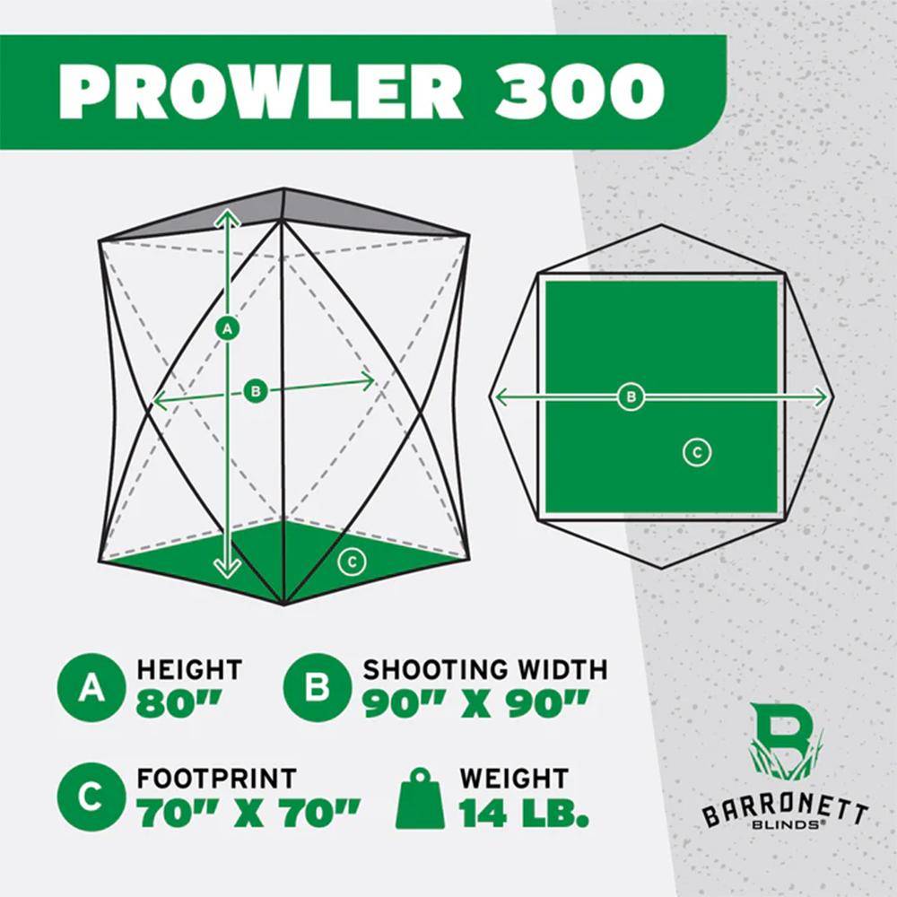 Barronett Blinds Prowler 300 Ground Blind Bloodtrail Backwoods Camo - Image 2