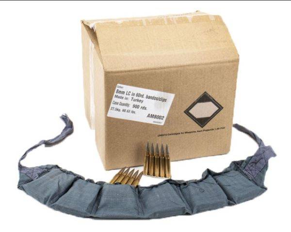 TURKISH AMMO 8MM 196GR FMJBT