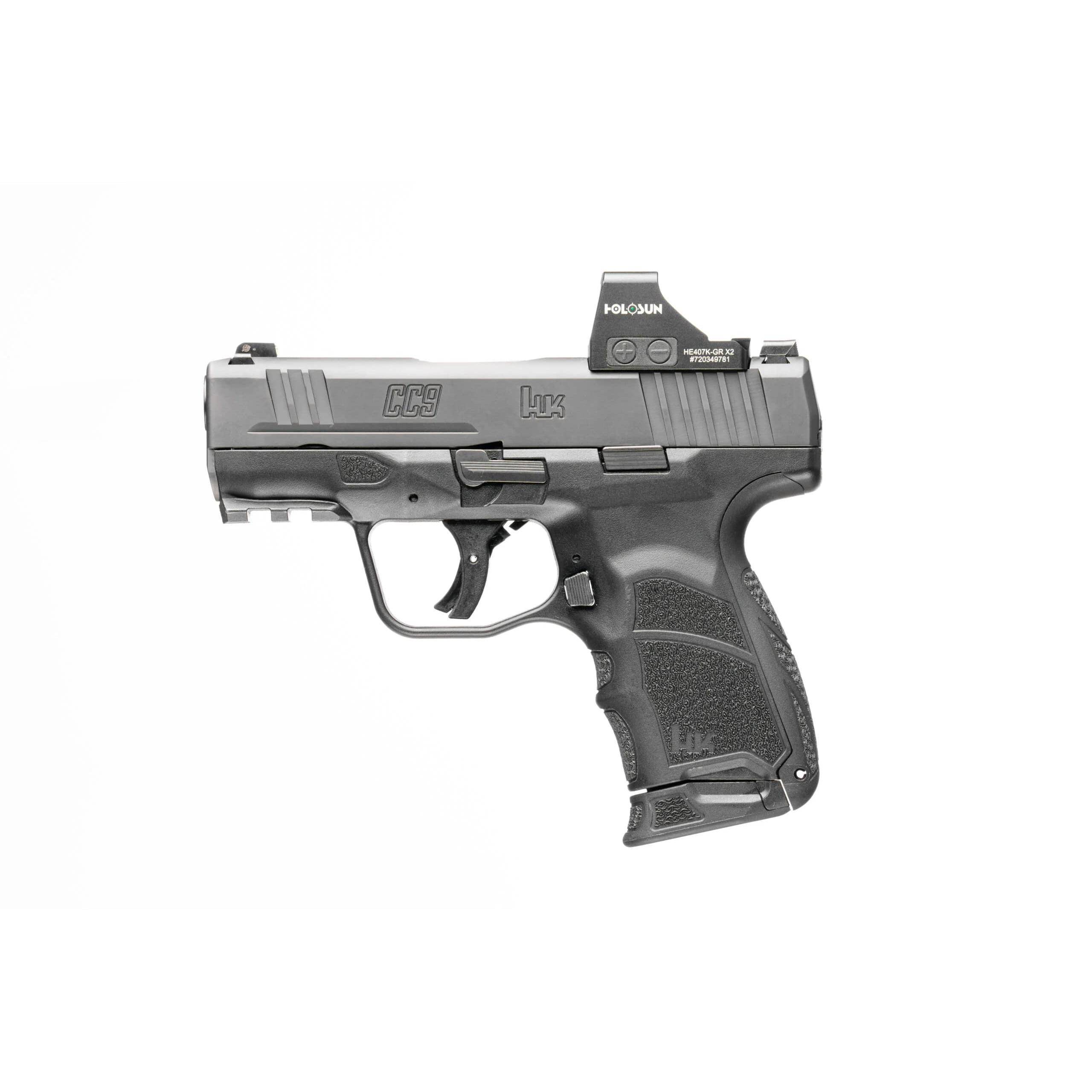H&K CC9 OE Holosun 407k Handgun 9mm Luger 10rd(1)&12rd(1) Magazines 3.32'' Barrel