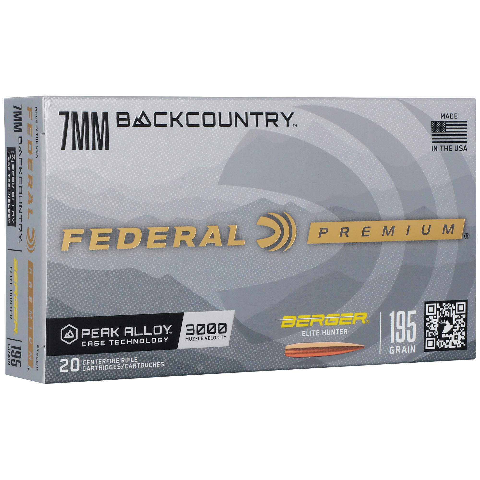 Federal Berger Elite Hunter Rifle Ammunition 7mm Backcountry 195gr HPBT 3000 fps 20/ct - Image 2