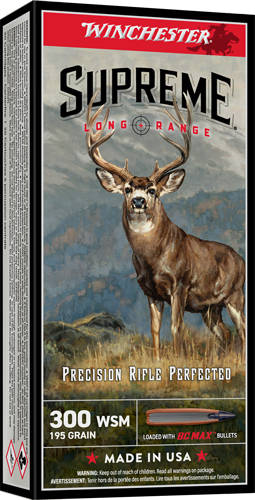 Winchester Supreme Long Range Rifle Ammunition .300 WSM 195gr PT 2900 fps 20/ct - Image 4