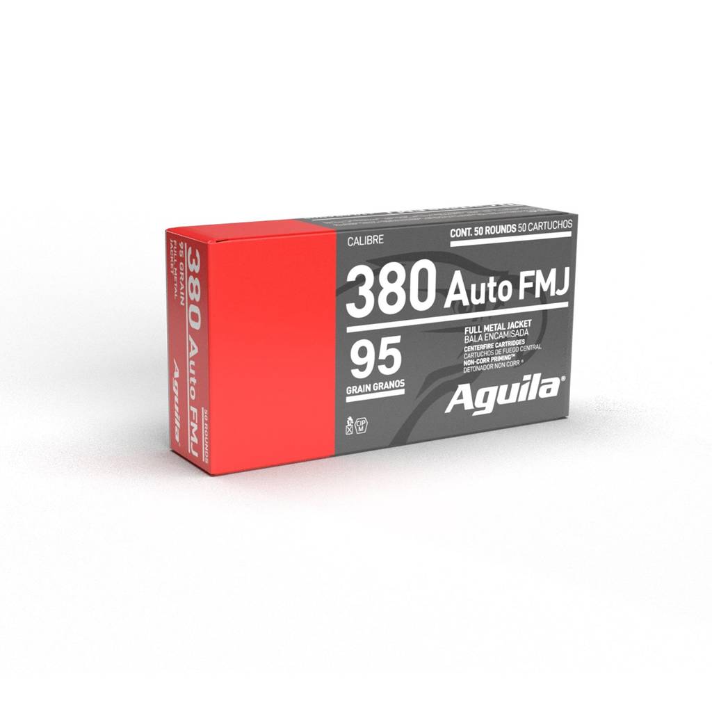 Aguila Handgun Ammunition .380 Auto 95gr FMJ 945 fps 50/ct