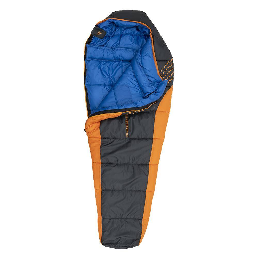 Alps Mountaineering Blaze 0° Regular Sleeping Bag 32x80 Charcoal/Orange - Image 2