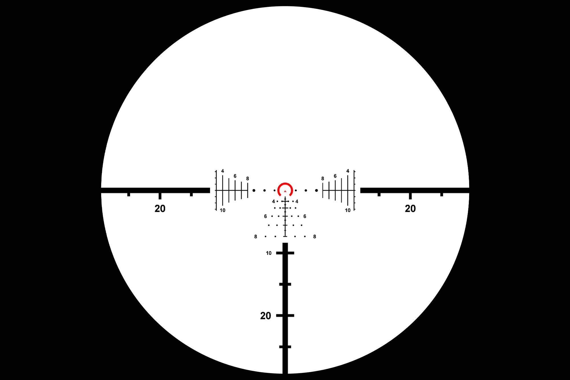 Primary Arms Compact PLxC 1-8x24 FFP RDB Rifle Scope - ACSS Raptor 5.56/.308 Yard G2 Reticle - FDE - Image 11