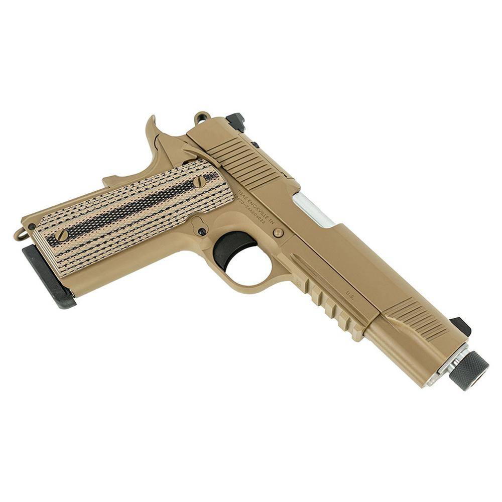 Tisas 1911 B45RGD TH Raider Handgun .45 ACP 8rd Magazines(2) 5.5" Threaded Barrel FDE Cerakote - Image 3