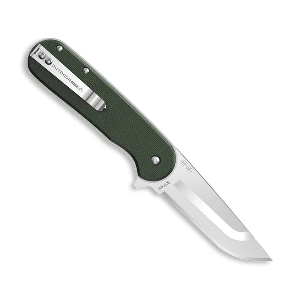 Outdoor Edge Razor VX3 Replaceable Blade Folding Knife 3" Drop Point Blade Green - Image 4