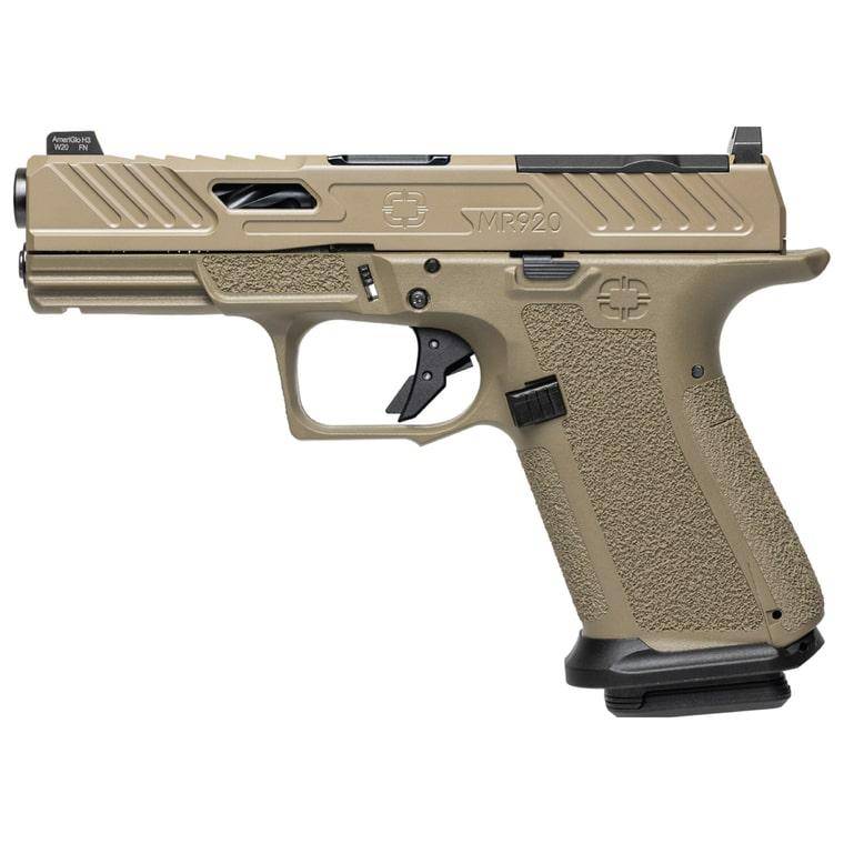 Shadow Systems CA Compliant MR920 Handgun 9mm Luger 10rd Magazine(2) 4" Spiral Black Barrel FDE Grip/Slide - Image 2