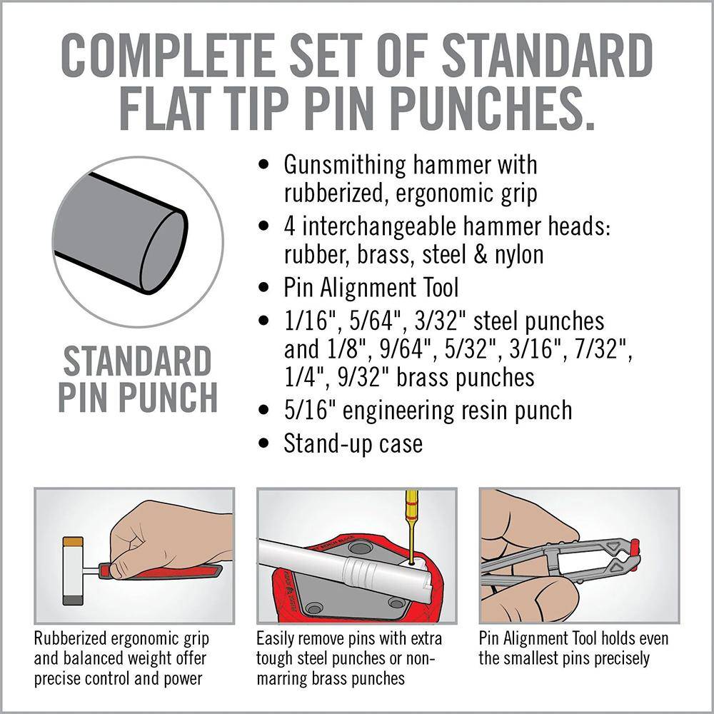 Real Avid Accu-Punch Hammer & Pin Punch Set Brass - Image 6
