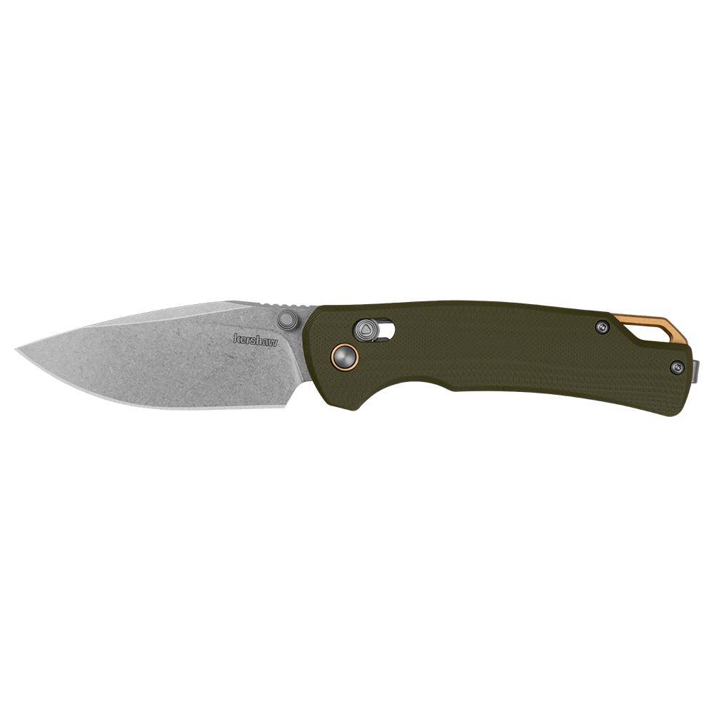 Kershaw Proximal Folding Knife 3-1/5" Drop Point Blade Olive - Image 2