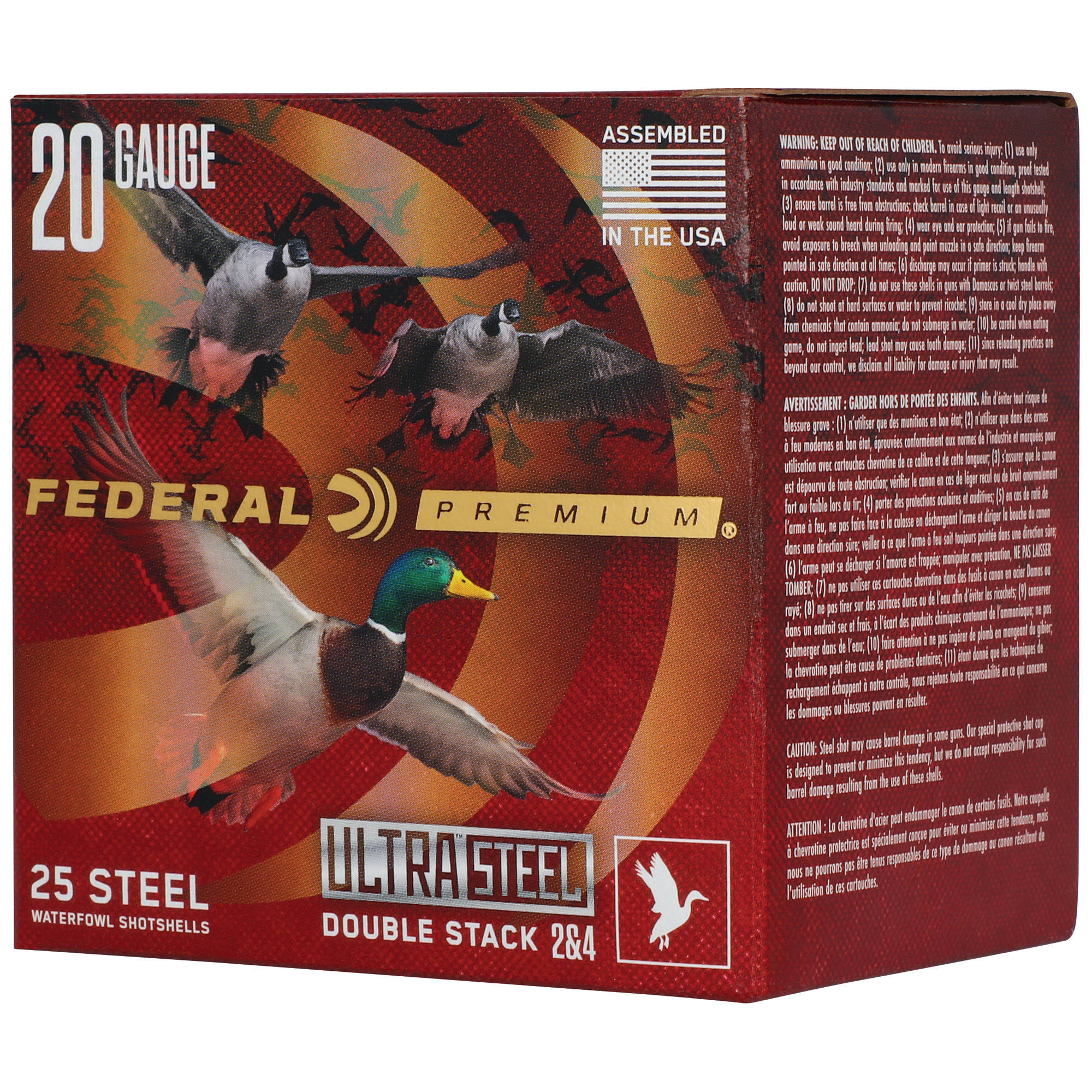 Federal Premium Ultra Steel Shotshells 20ga 3" 1oz 1400 fps #2 10/ct - Image 2