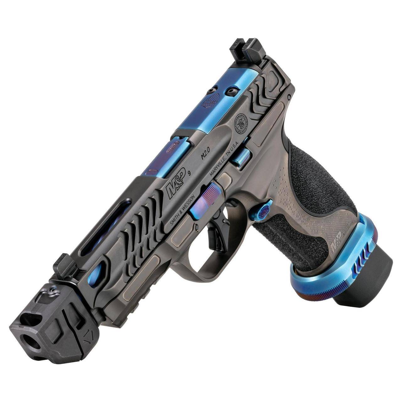 S&W PC M&P 9 Metal HD Spec Series V Handgun 9mm Luger 23rd Magazines(3) 4.9" Barrel w/Compensator Tall Night Sights Gray - Image 5