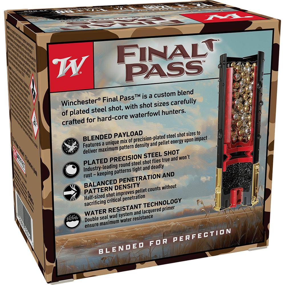 Winchester Final Pass Shotshells 12 ga 3" 1-1/4 oz 1400 fps #1.5 & #BB 25/ct - Image 2
