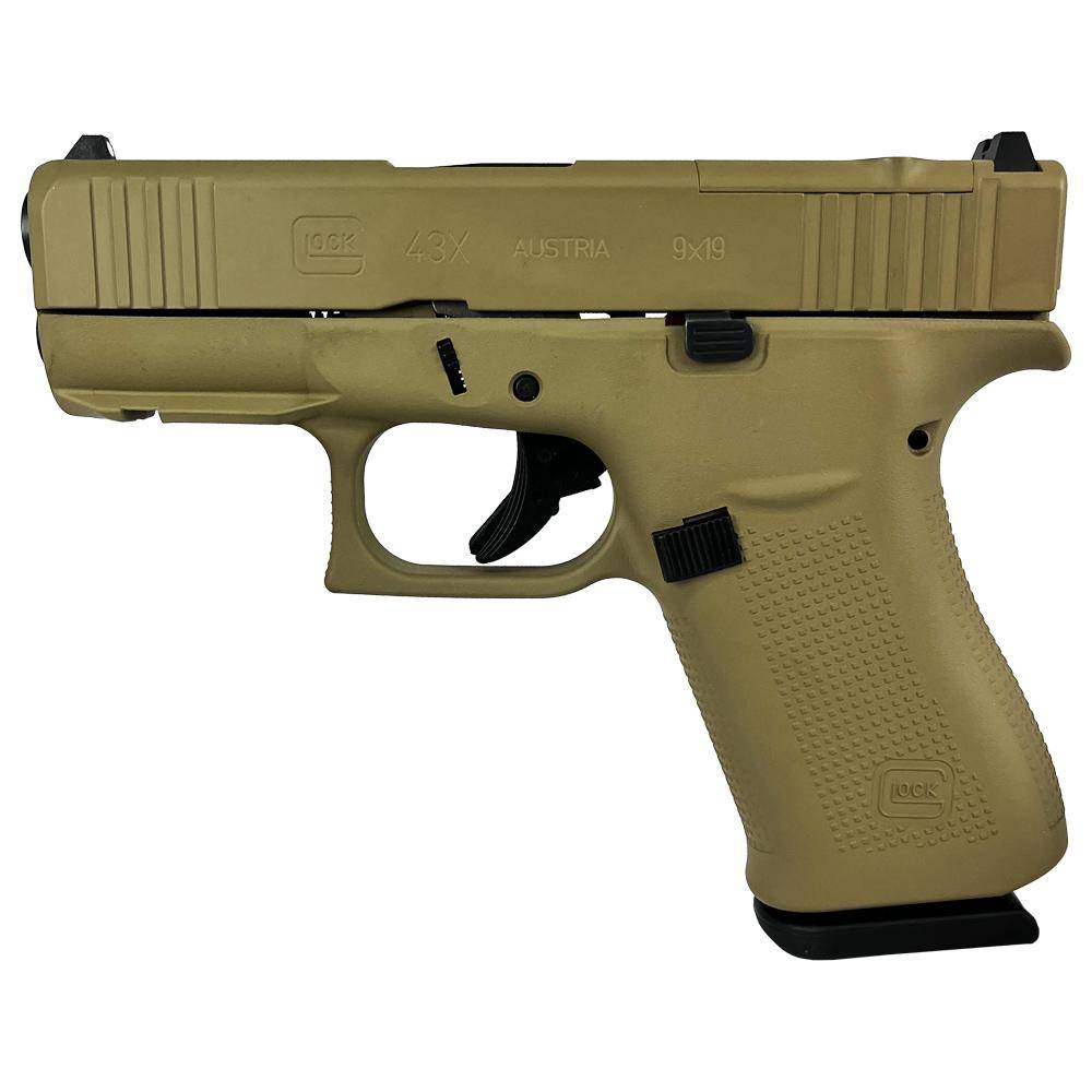 Glock 43x MOS Custom "FDE" Subcompact Handgun 9mm Luger 10rd Magazines (2) 3.41" Barrel Front Rail Austria - Image 2