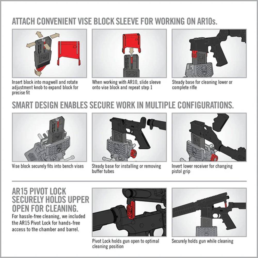Real Avid Smart-Fit AR-15 Vise Block with Sleeve for AR-10 - Image 7
