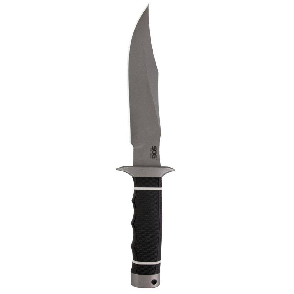 SOG Knives Tech Bowie Knife 6-2/5" Fixed Clip Point Blade Black - Image 2