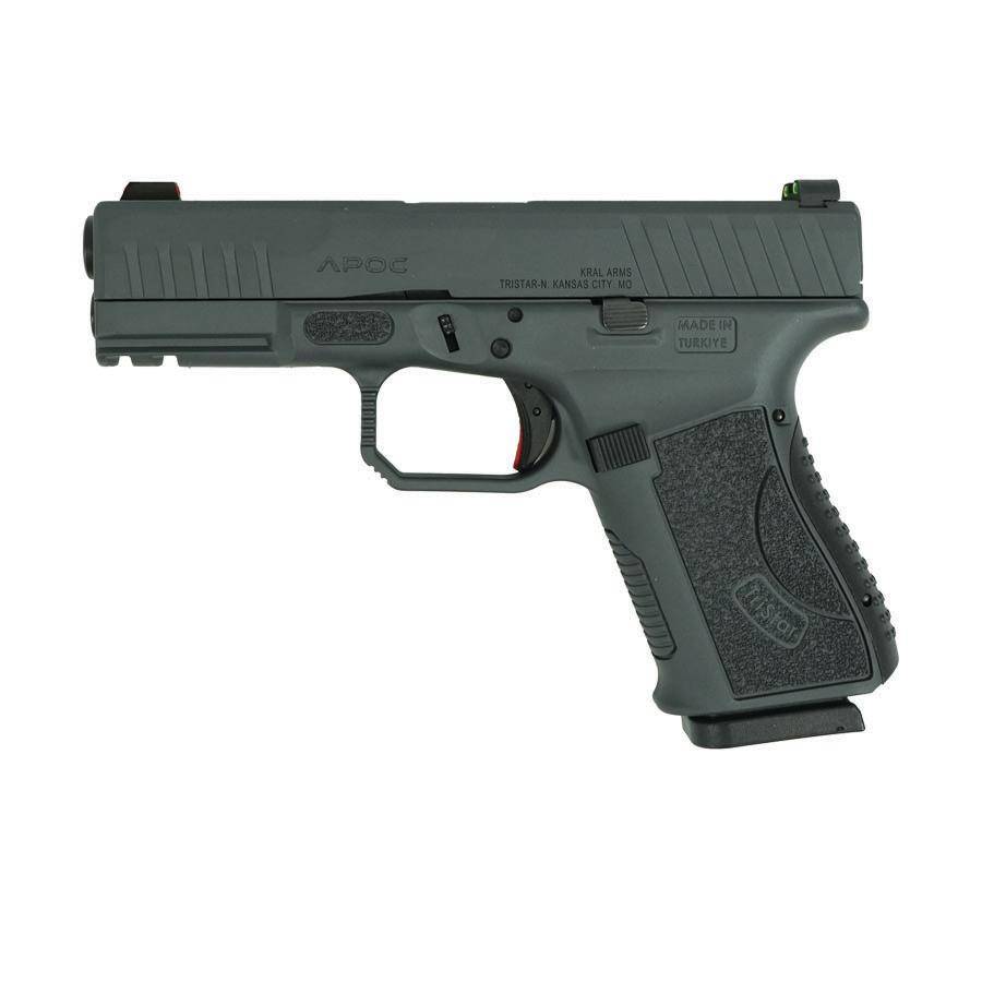 Tristar APOC Handgun 9mm Luger 15rd Magazine(2) 4" Barrel Fiber Optic Sights Black Sniper Gray - Image 4