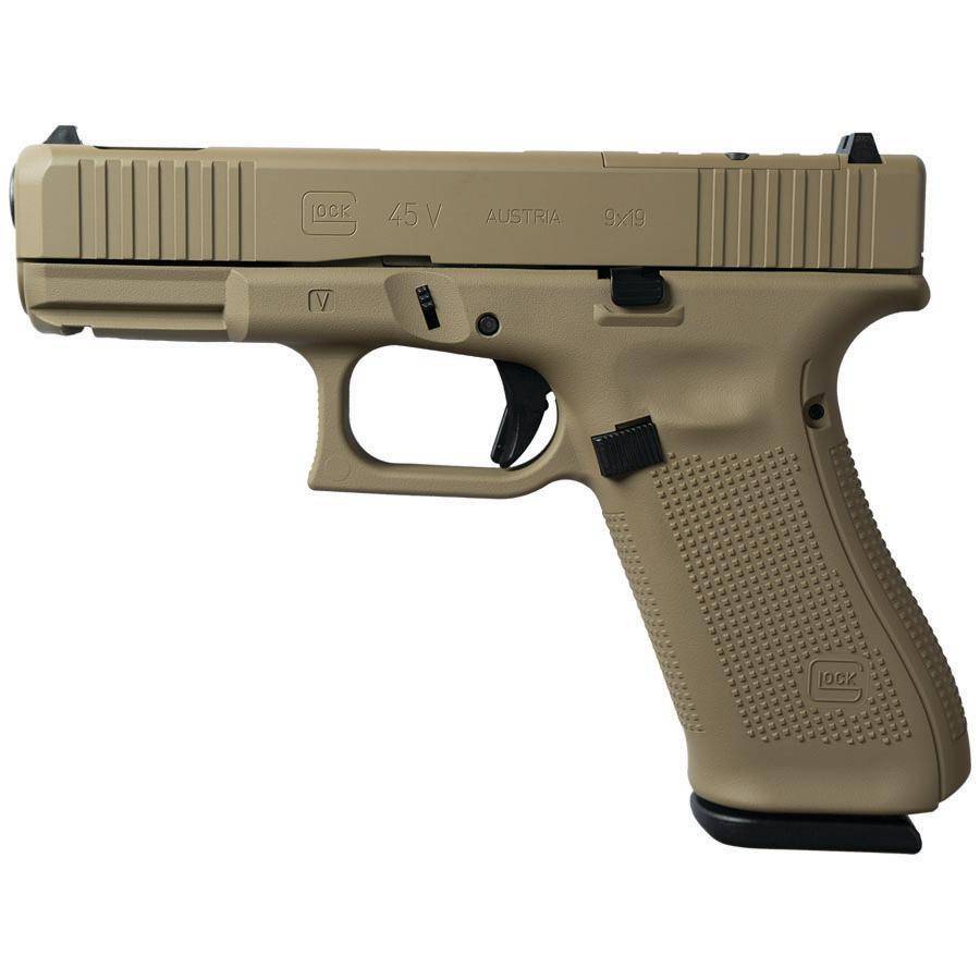 Glock V-Series Optic Ready Model 45 Handgun 9mm Luger 17rd Magazines (3) 3.7" Ported Barrel FDE Cerakote Austria - Image 2