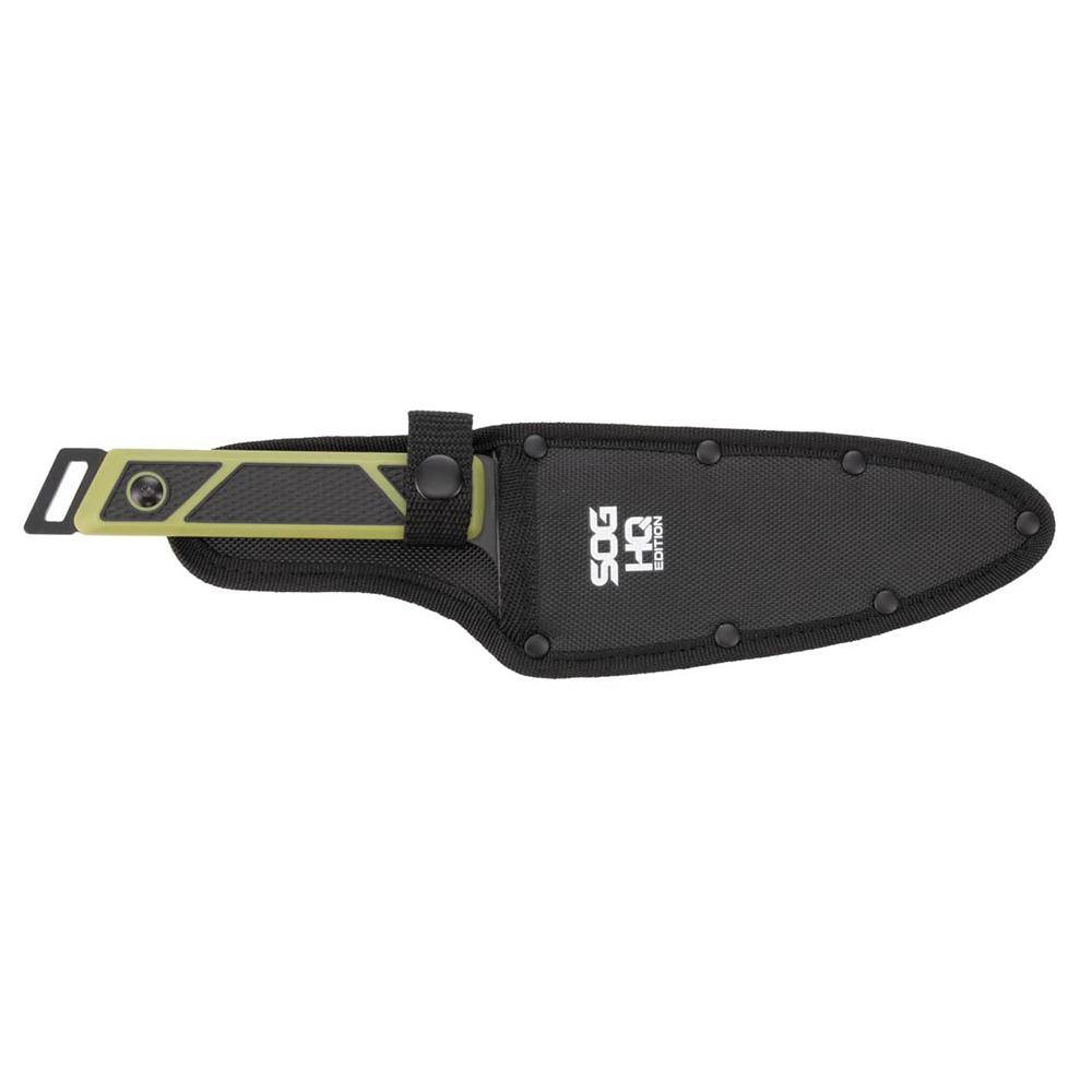 SOG Knives Terragrip Camp Knife 6-7/10" Drop Point Blade Black Green - Image 6