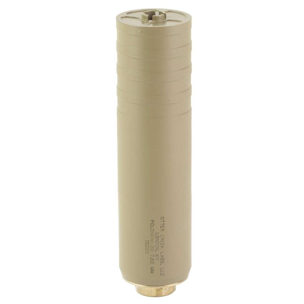 Otter Creek Labs Polonium 30 Direct Thread Suppressor 7.62 Cal 1.62 Diameter 5.8" Length FDE