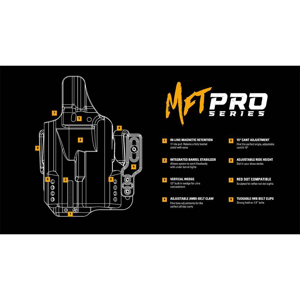Mission First Tactical Pro Series IWB Light Holster for Sig P365-FUSE with TLR7A Black Ambi - Image 10