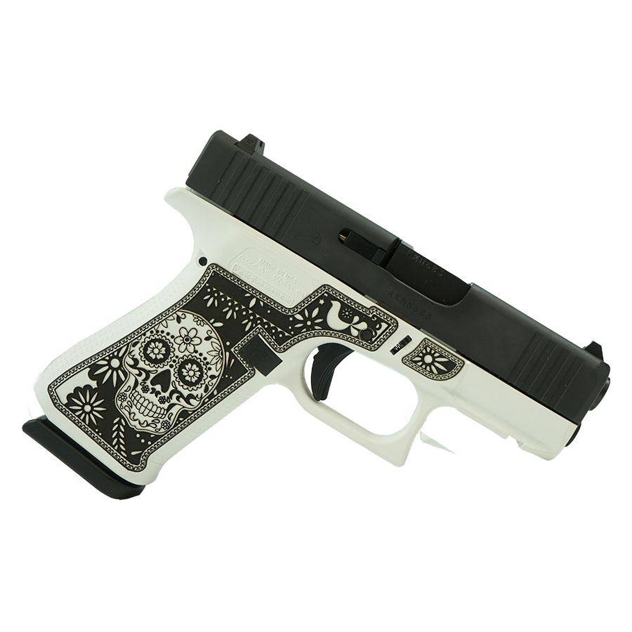 Glock 43X "Sugar Skull" Black & White Handgun 9mm Luger 10rd Magazines(2) 3.4" Barrel Accessory Rail USA Made - Image 2