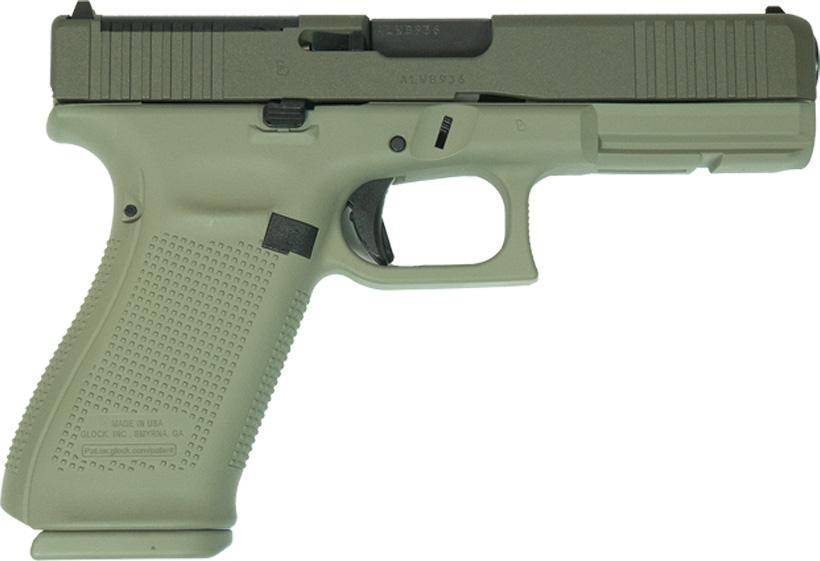 Glock V-Series Model 20 Handgun 10mm Auto 15rd Magazines (3) 4.61" Ported Barrel ODG Cerakote US Made