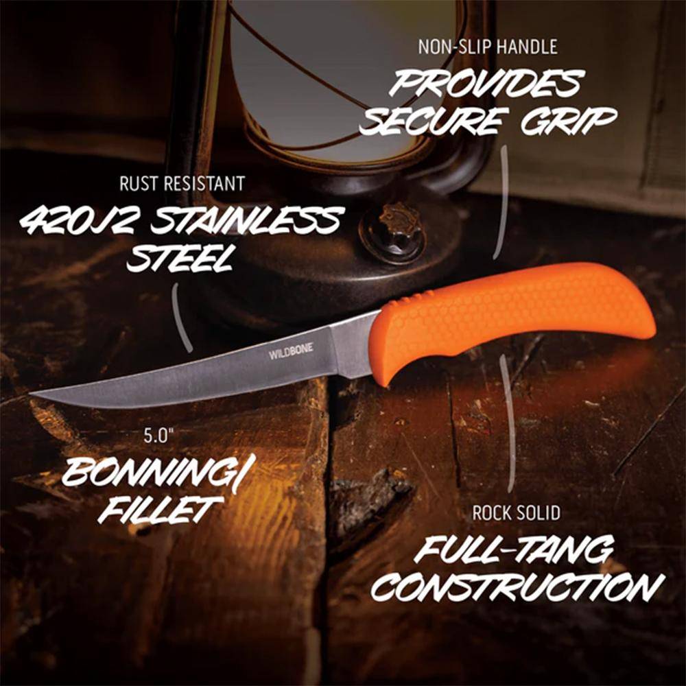 Outdoor Edge Wild Game Boning Knife 5.0'' Boning Knife Orange - Image 2