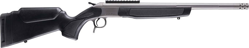 CVA Scout TD Single Shot Rifle .44 Rem Mag 20" Threaded Stainless Barrel Black Stock 0 MOA Pic Rail