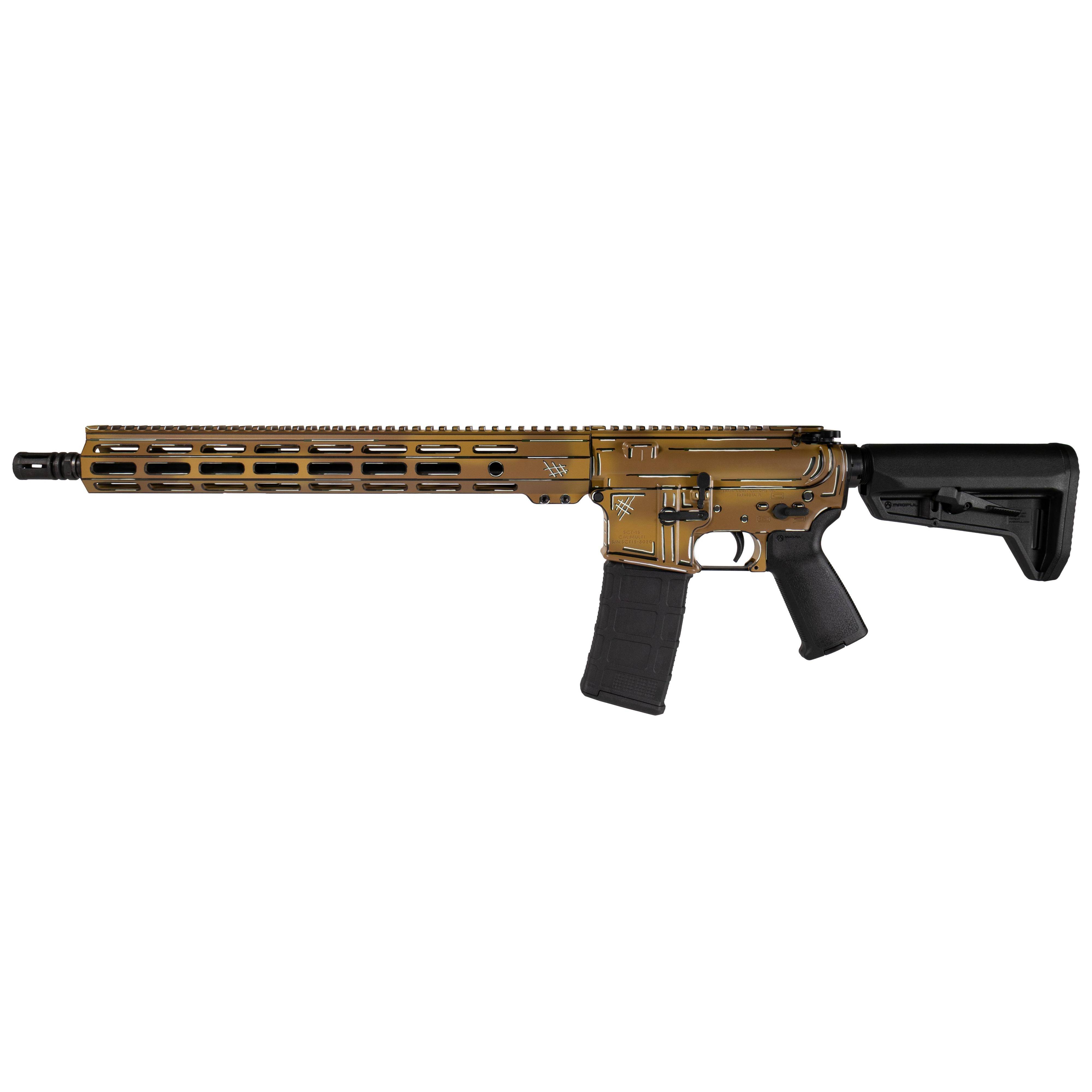 Shark Coast Tactical "Anime- FDE" Rifle 5.56mm 10rd Magazine 16" Barrel 15" M-LOK Handguard California Compliant - Image 2