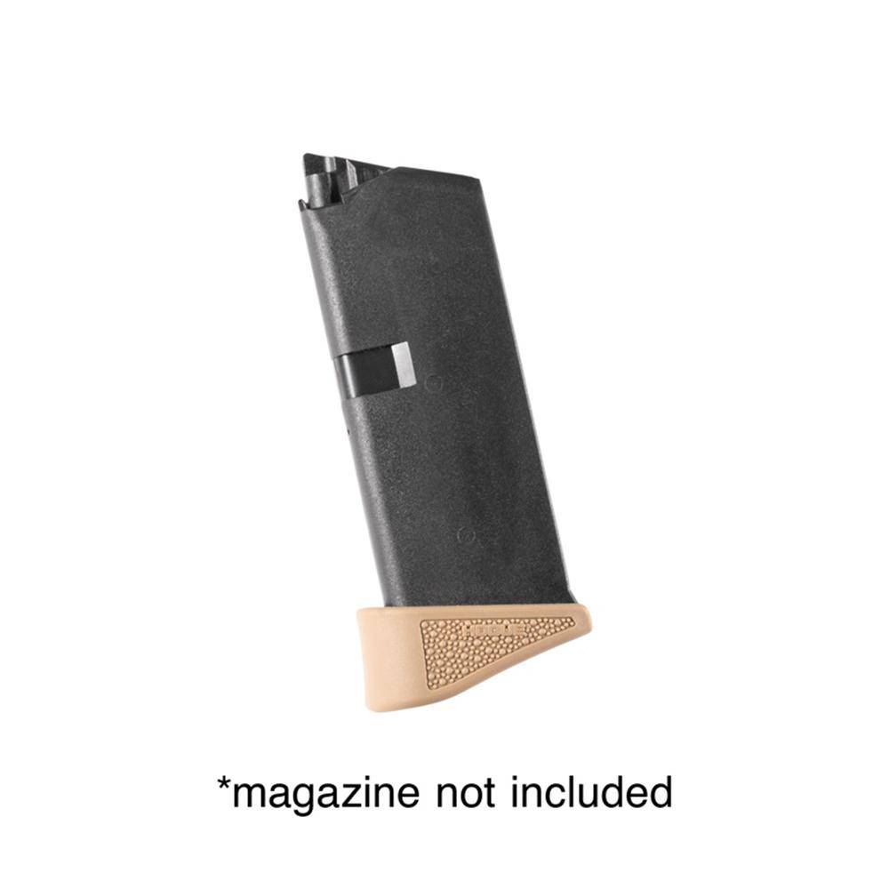 Hogue Overmolded Rubber Grip Extension Base Pad for Glock 43 6/rd Magazines FDE - Image 3