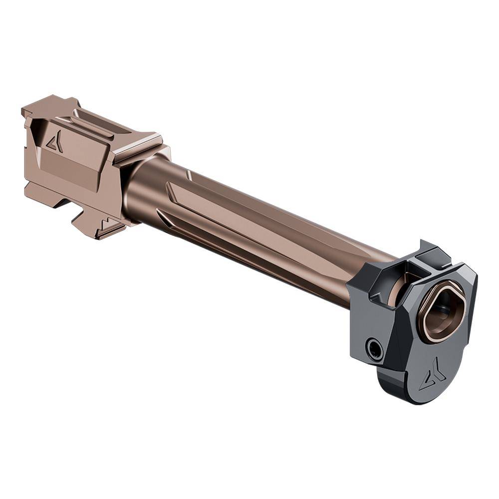 Radian Afterburner and Ramjet Micro Compensator and Ported Handgun Barrel for Glock G43 Bronze - Image 2