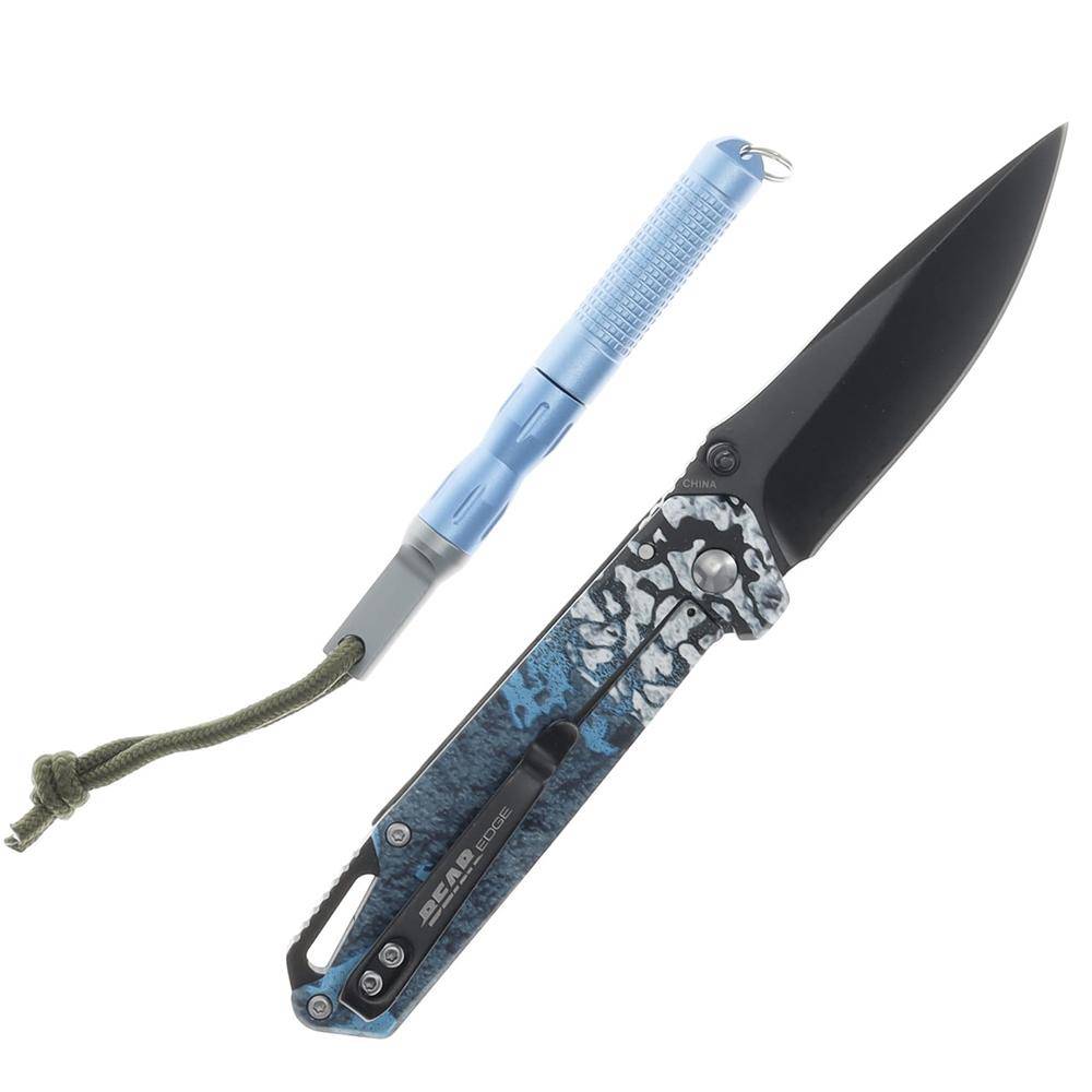 Bear & Son Edge Folding Knife 3" Drop Point Blade Truetimber Rift - Image 2