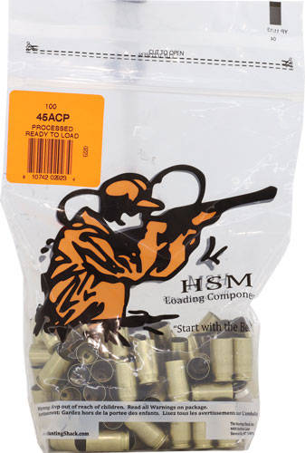 HSM BRASS 45 ACP ONCE FIRED