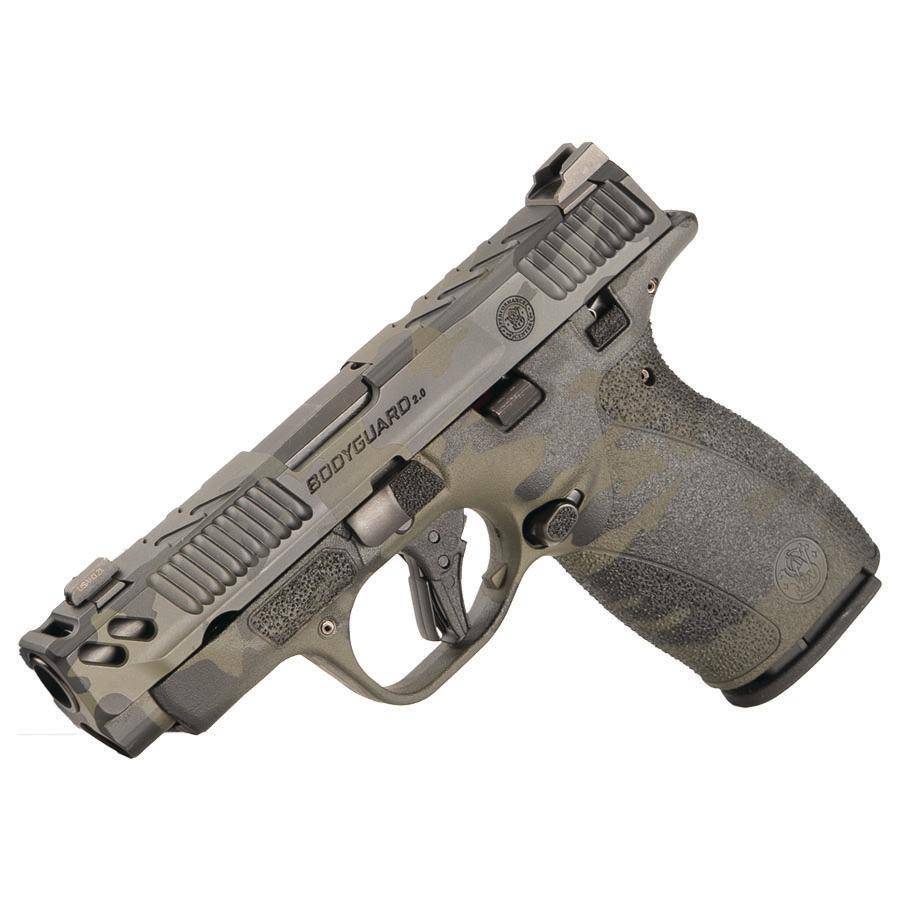 S&W PC Bodyguard 2.0 Carry Comp Handgun .380 Auto 10(1)&12(1)rd Magazines 3.1? Ported Barrel Manual Safety Black Multicam Finish - Image 4